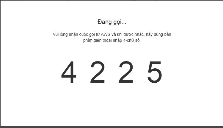 Cuộc gọi xác nhận từ Amazon SES