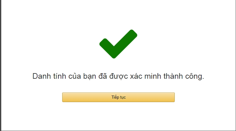 Xác thực đăng ký thành công