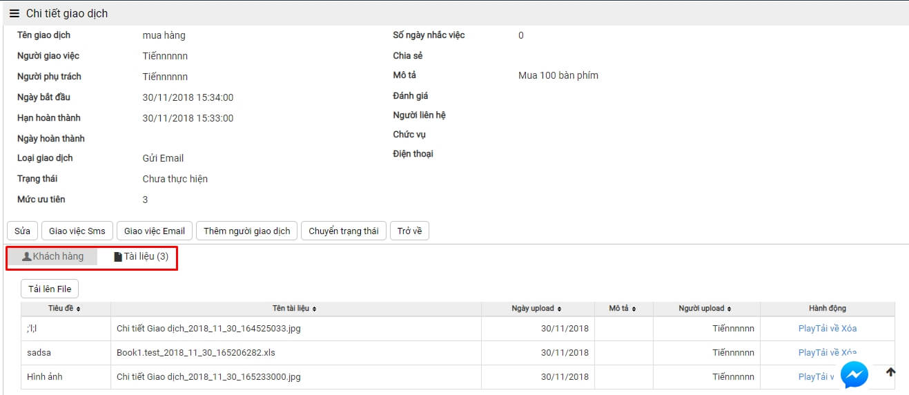 Đính kèm tài liệu CrmViet