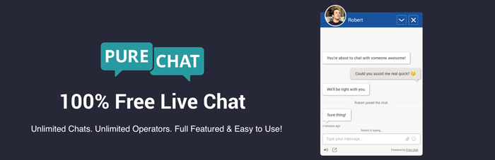 Phần mềm live chat miễn phí purechat